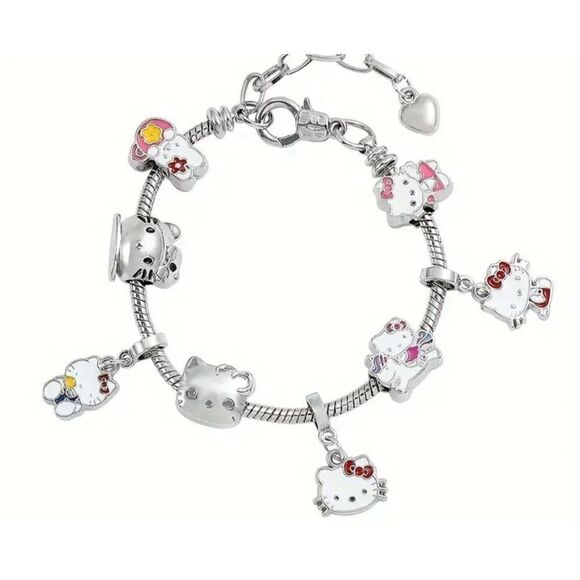 Brand New! Hello Kitty Pandora Style Bracelet! So Cute and So On Trend - Picture 2 of 3